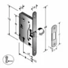 Serratura BONAITI B-Split con scrocco centrale reversibile ottone lucido per porte interne in legno