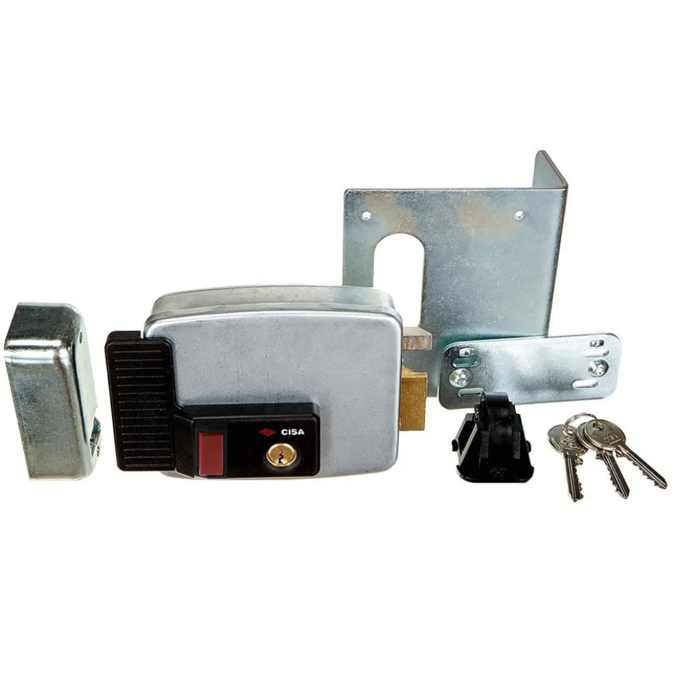 Serratura elettrica per cancello CISA 11731 con pulsante entrata 50/60/70 mano dx/sx
