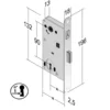 Serratura magnetica Patent BONAITI B-FORTY N65 ottone lucido con contropiastra