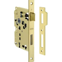 Serratura patent AGB Q.8/70 entrata 45 bordo quadro ottonata