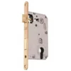 Serratura patent BONAITI foro yale inter.85 frontale tondo ottonato