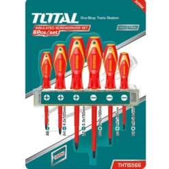 Set cacciaiviti isolati 1000V da elettricista 6 pezzi TOTAL TOTTHTIS566