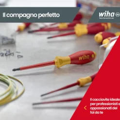 Set cacciaviti isolati VDE professionali da elettricista WIHA 00834 pz.7