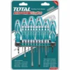 Set 18 cacciaviti professionali in acciaio al cromo vanadio e manici soft grip TOTAL HT250618