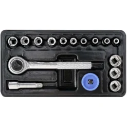 Set chiave a cricchetto 1/4" con bussole 16 pz. KWB