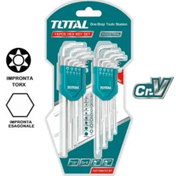 Set chiavini esagonali e torx extra lunghi pz.18 TOTAL TOTTHT106KT0181