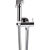 Set idroscopino igienico cromato doccetta + flessibile + rubinetto + supporto a muro REMER