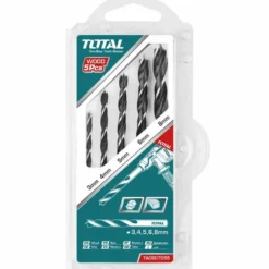 Set 5 pezzi punte trapano per legno mm.3/4/5/6/8 TOTTACSD7055
