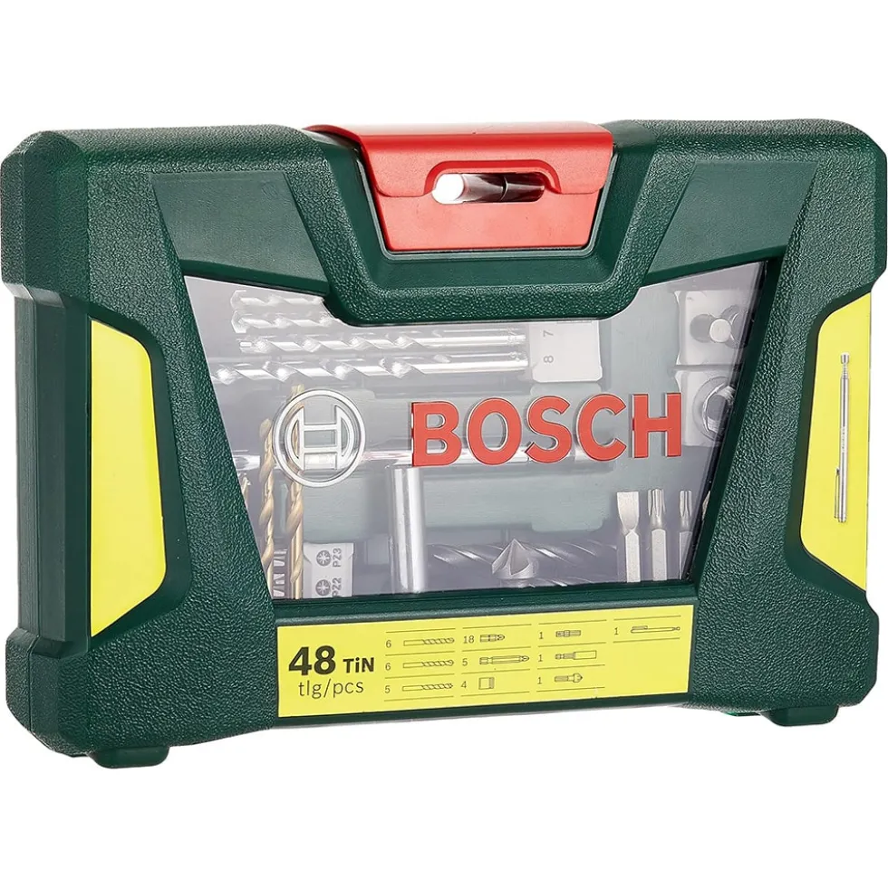 Set punte e bits per avvitatura e foratura BOSCH V-LINE 2607017303 pz.48 con custodia