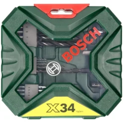 Set punte e bits per avvitatura e foratura BOSCH X-LINE 2607010608 pz.34 con custodia