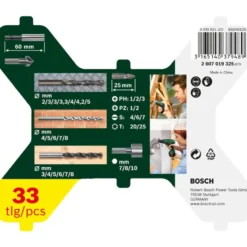 Set punte e bits per avvitatura e foratura BOSCH X-LINE 2607019325 pz.33 con custodia