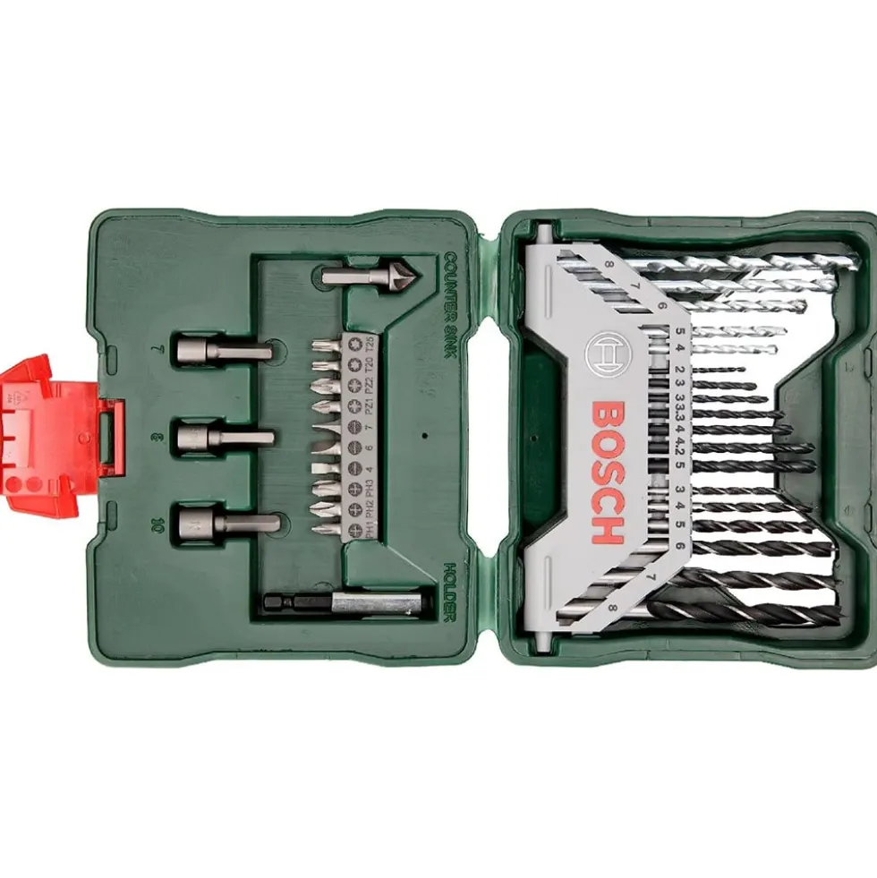 Set punte e bits per avvitatura e foratura BOSCH X-LINE 2607019325 pz.33 con custodia