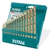 Set 19 punte HSS rettificate per metallo da 1 a 10 mm. TOTAL TOTTACSD0195