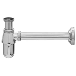 Sifone cromato a bottiglia da 1"1/4 per scarico lavabo e bidet
