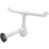 Sifone in pvc bianco a 2 vie 1"1/2 x 40 per lavello cucina DIANHYDRO