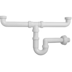 Sifone pvc a S autopulente 2 vie 1"1/2 x 40 per lavello cucina