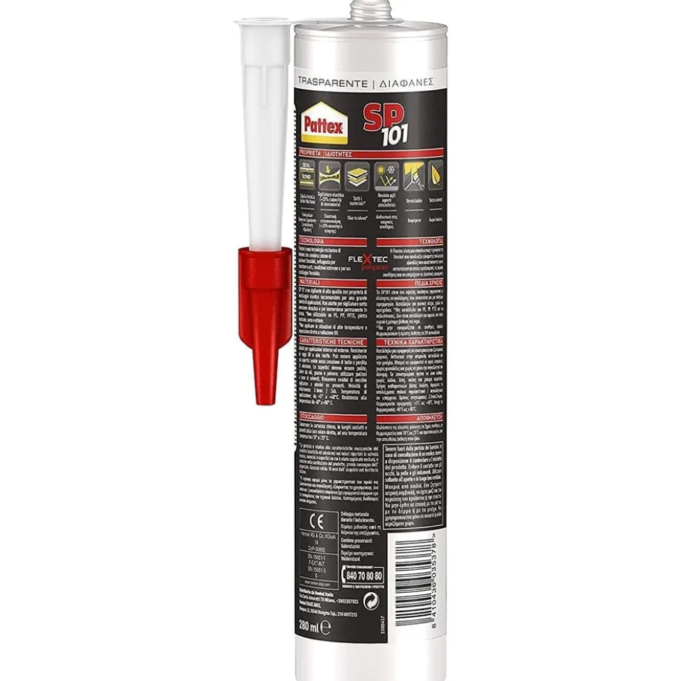 Sigillante neutro dalle elevatissime prestazioni PATTEX SP101 FLEXTECH bianco ml.280