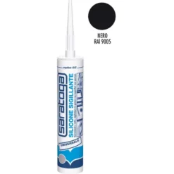 Silicone acetico sigillante universale NPBN nero ml.280 SARATOGA