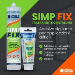Silicone adesivo sigillante trasparente cristallino a base di polimeri silano modificati SIGILL EVOLUTION CRYSTAL 600 ml.290
