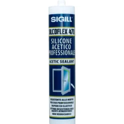 Silicone sigillante acetico professionale SIGILL SILCOFLEX 470 ml.280 nero