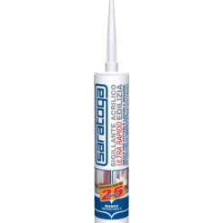 Silicone sigillante acrilico ultrarapido edilizia 25 minuti SARATOGA ml.280 bianco