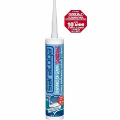 Silicone sigillante antimuffa per sanitari BIANCOSAN SARATOGA ml.310 bianco