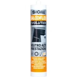 Silicone sigillante neutro ad alte prestazioni SIGILL SILCOFLEX EVOLUTION ml.290 testa di moro