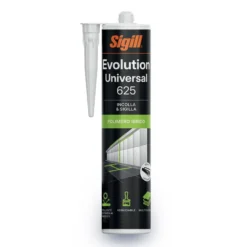 Silicone sigillante neutro ibrido ad alte prestazioni SIGILL SILCOFLEX EVOLUTION UNIVERSAL 625 ml.290 bianco-grigio RAL9002