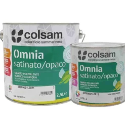Smalto acrilico all'acqua opaco OMNIA bianco - nero tinte RAL e NCS inodore antigraffio COL. SAMMARINESE vari formati