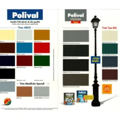 Smalto polivalente a mano unica per supporti critici ARCO POLIVAL lt.0,750 colori di cartella