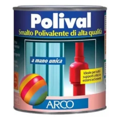 Smalto polivalente a mano unica per supporti critici ARCO POLIVAL lt.0,750 colori di cartella
