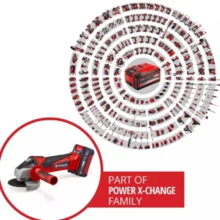 Smerigliatrice angolare a batteria EINHELL TC-AG 18/115 Li 1 x 18V 4Ah+ caricabatterie
