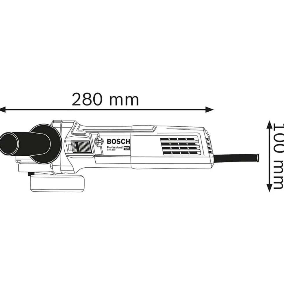Smerigliatrice angolare BOSCH GWS880 Professional flex frullino 880W mm.125