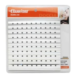 Soffione doccia quadro cm.20 x 20 monogetto con sistema anticalcare mod. 110-12601
