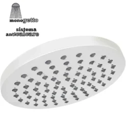 Soffione doccia tondo cm.20 monogetto con sistema anticalcare mod. 110-12608