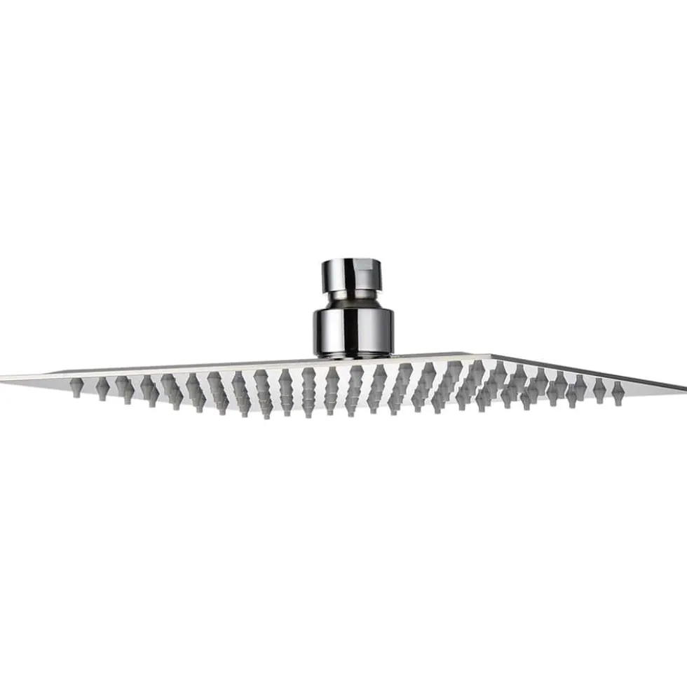 Soffione doccia ultra slim in acciaio INOX AISI 304 quadrato cm.20 x 20 cromato