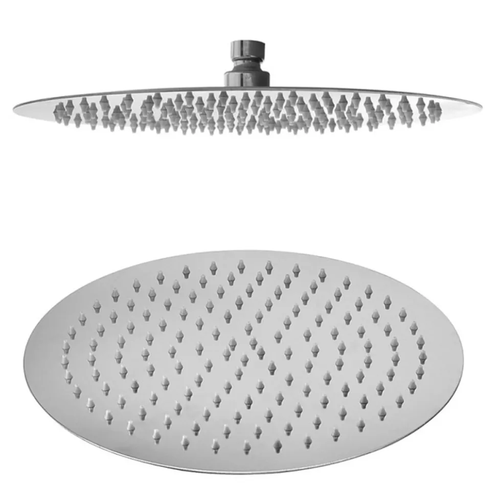 Soffione doccia ultra slim in acciaio INOX AISI 304 tondo cm.20 cromato