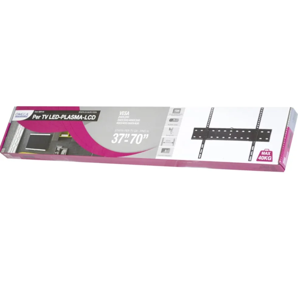 Staffa tv a parete fissa per tv 37"-70" max 30 kg. vesa max 600 x 400 OMEGA