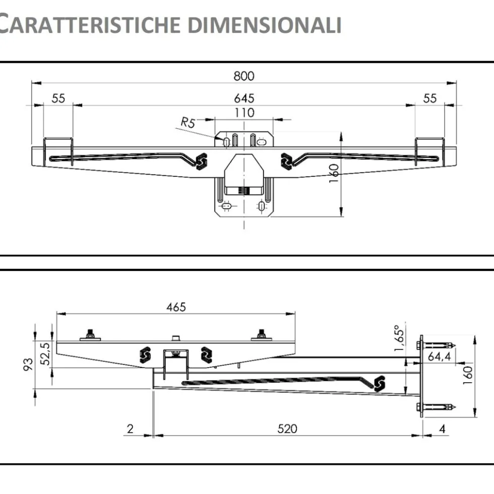 Staffe per climatizzatori per cappotto termico portata kg.110 regolabile