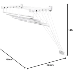 Stendibiancheria da soffitto o a parete GIMI LIFT 160 stendino a soffitto stenditura mt.9,5
