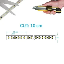 Striscia LED SMD 2835 220V 9W/mt. 900 lumen/mt. IP65 mm.10 x 5 varie tonalità di luce VENDITA AL METRO