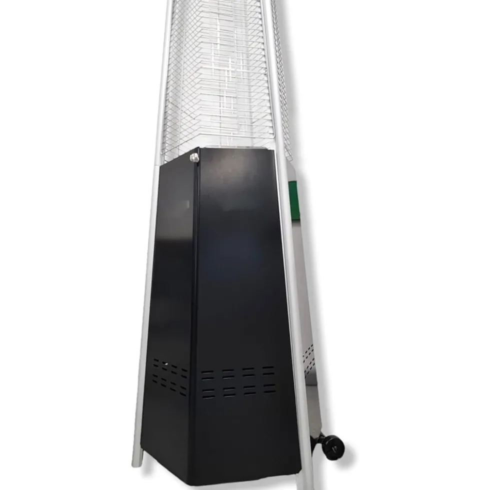 Stufa aerea piramide a gas da esterno LBH HEXAGON 12,5kw nera C LINE