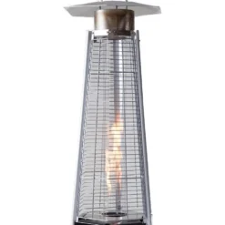Stufa aerea piramide a gas da esterno LBH HEXAGON 12,5kw nera C LINE