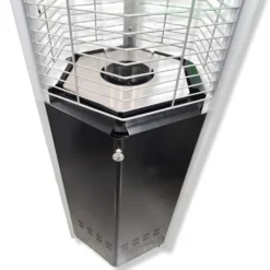 Stufa aerea piramide a gas da esterno LBH HEXAGON 12,5kw nera C LINE