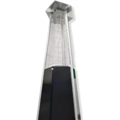 Stufa aerea piramide a gas da esterno LBH HEXAGON 12,5kw nera C LINE