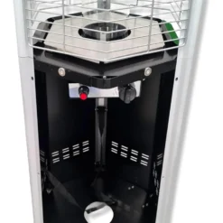 Stufa aerea piramide a gas da esterno LBH HEXAGON 12,5kw nera C LINE