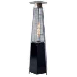 Stufa aerea piramide a gas da esterno LBH HEXAGON 12,5kw nera C LINE
