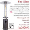 Stufa a gas cilindrica a fungo fire glass KE2020/V antracite 13kw stufa a piramide per esterno