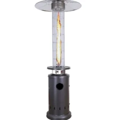 Stufa a gas cilindrica a fungo fire glass KE2020/V antracite 13kw stufa a piramide per esterno