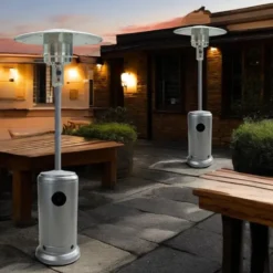 Stufa a gas da esterno termopatio a fungo C LINE MUSHROOMS grigia potenza 13Kw